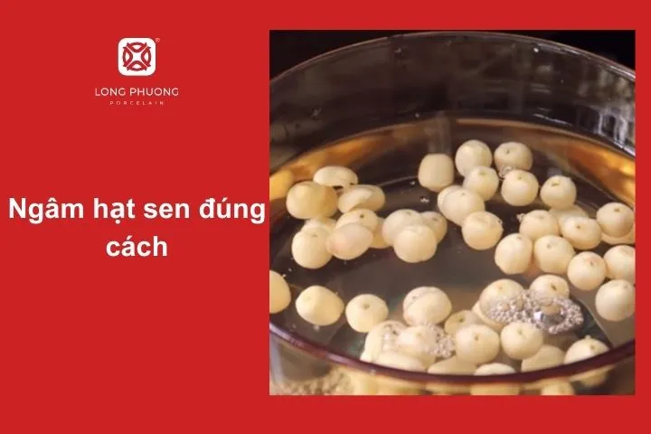Ngâm hạt sen đúng cách giúp hạt sen bùi, và mềm khi nấu