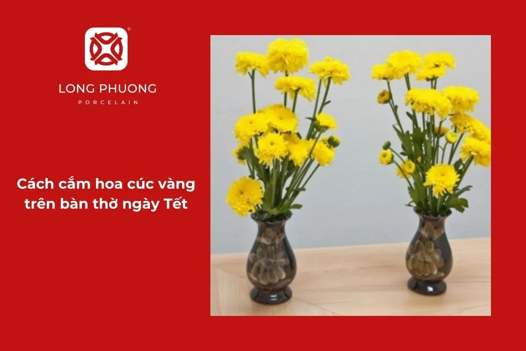 hoa cúc vàng cắm bàn thờ