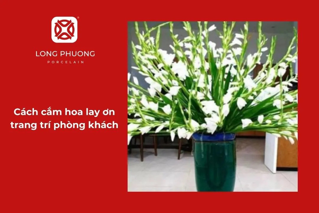 cắm hoa lay ơn trưng phòng khách