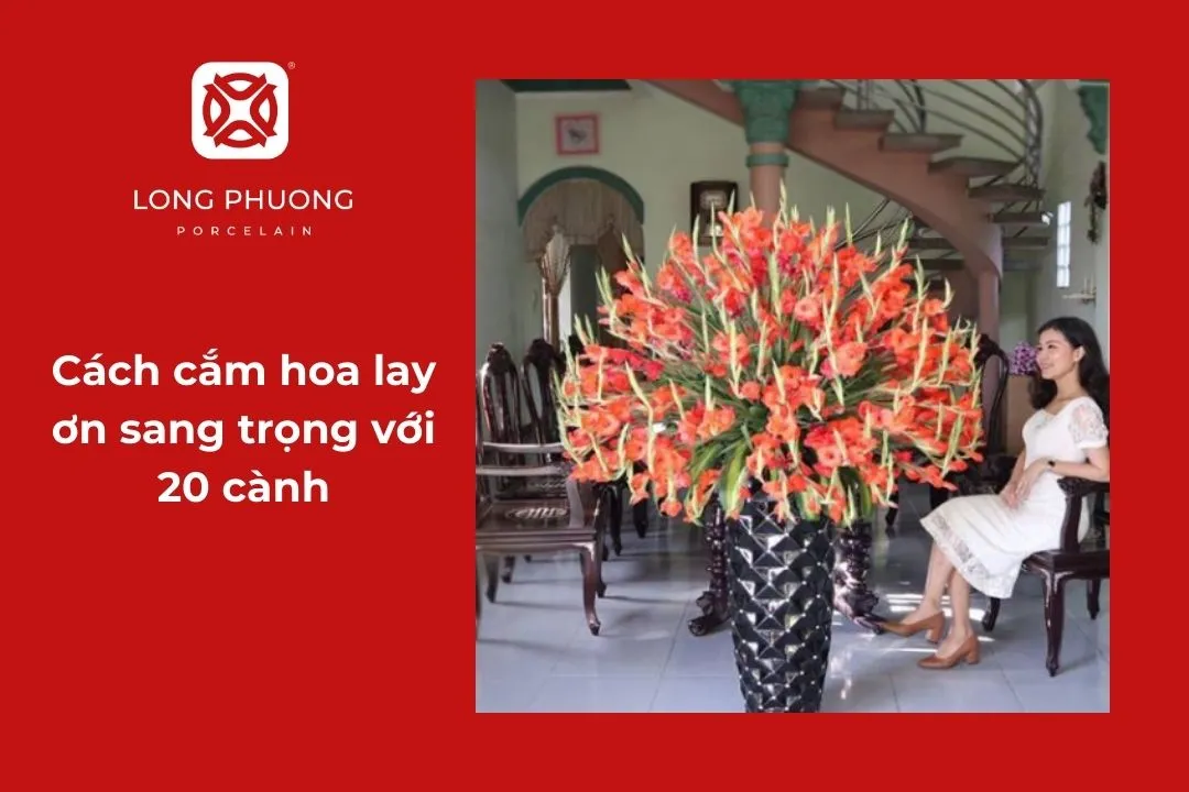 cắm hoa lay ơn sang trọng