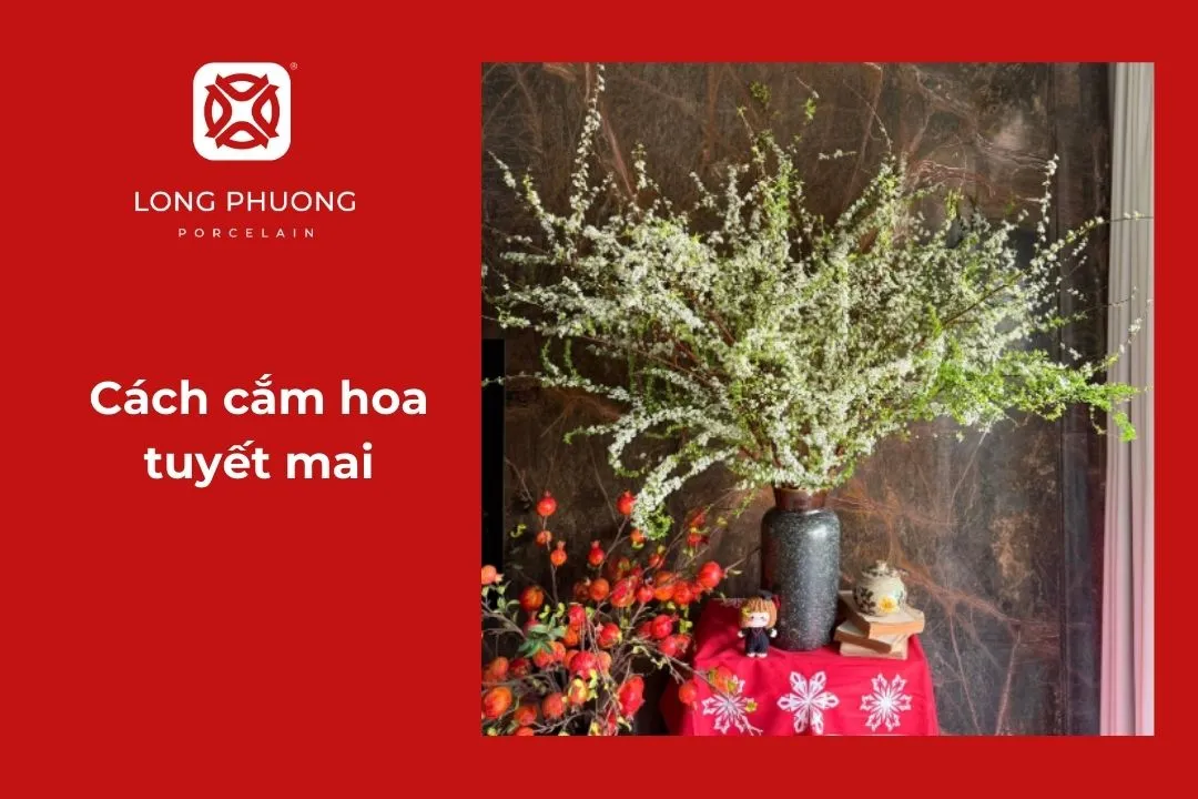 cách cắm hoa tuyết mai