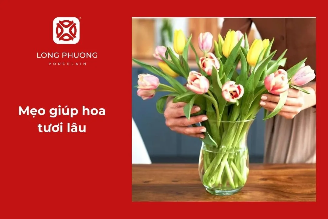 mẹo cắm hoa được tươi lâu