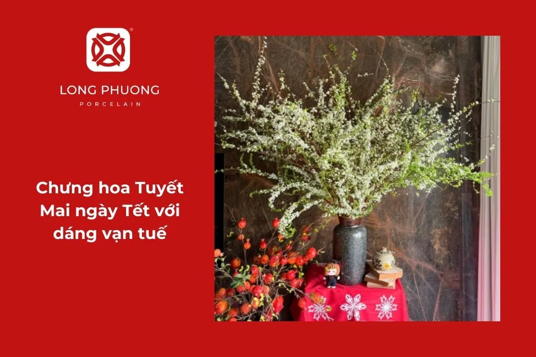 cắm hoa tuyết mai đẹp