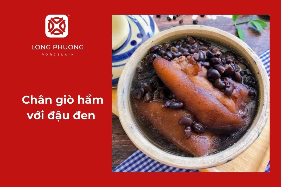 Chân giò hầm với đậu đen