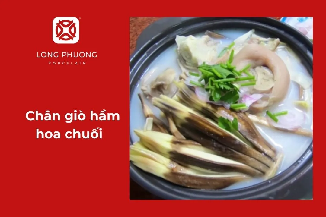 Chân giò hầm hoa chuối