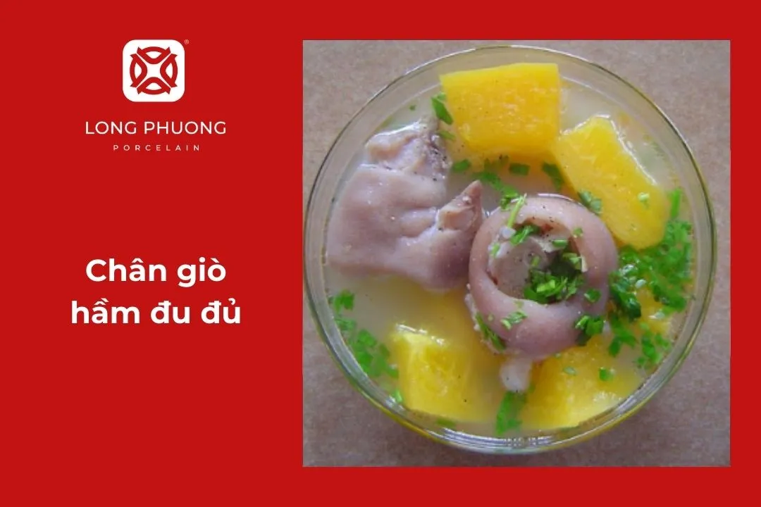 chân giò hầm đu đủ thanh ngọt