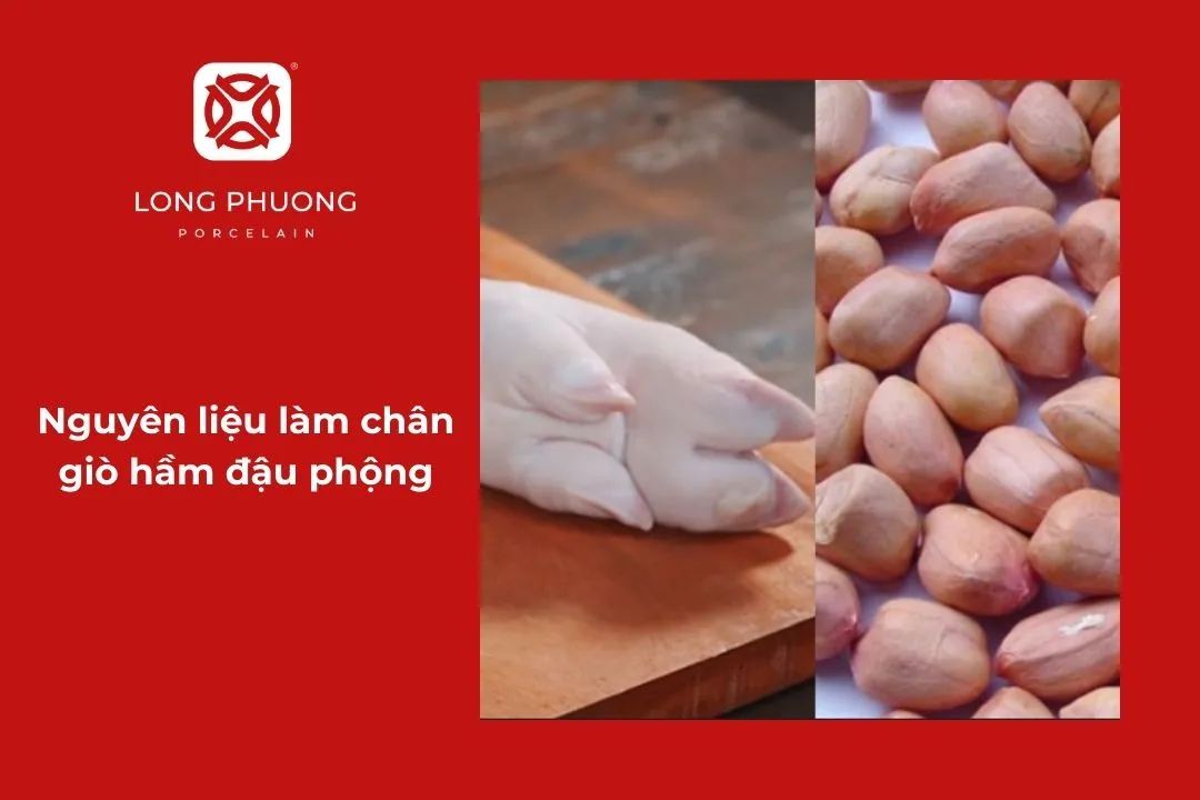 nguyên liệu làm món chân giò hầm đậu phộng