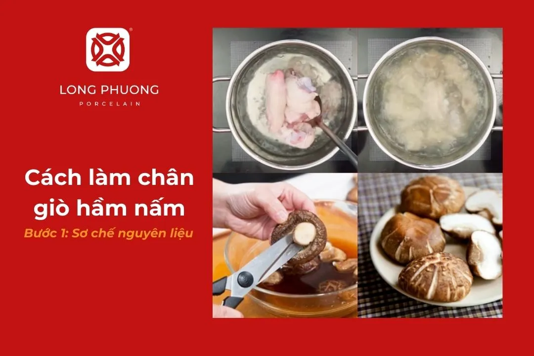 Chân giò hầm nấm đậm đà