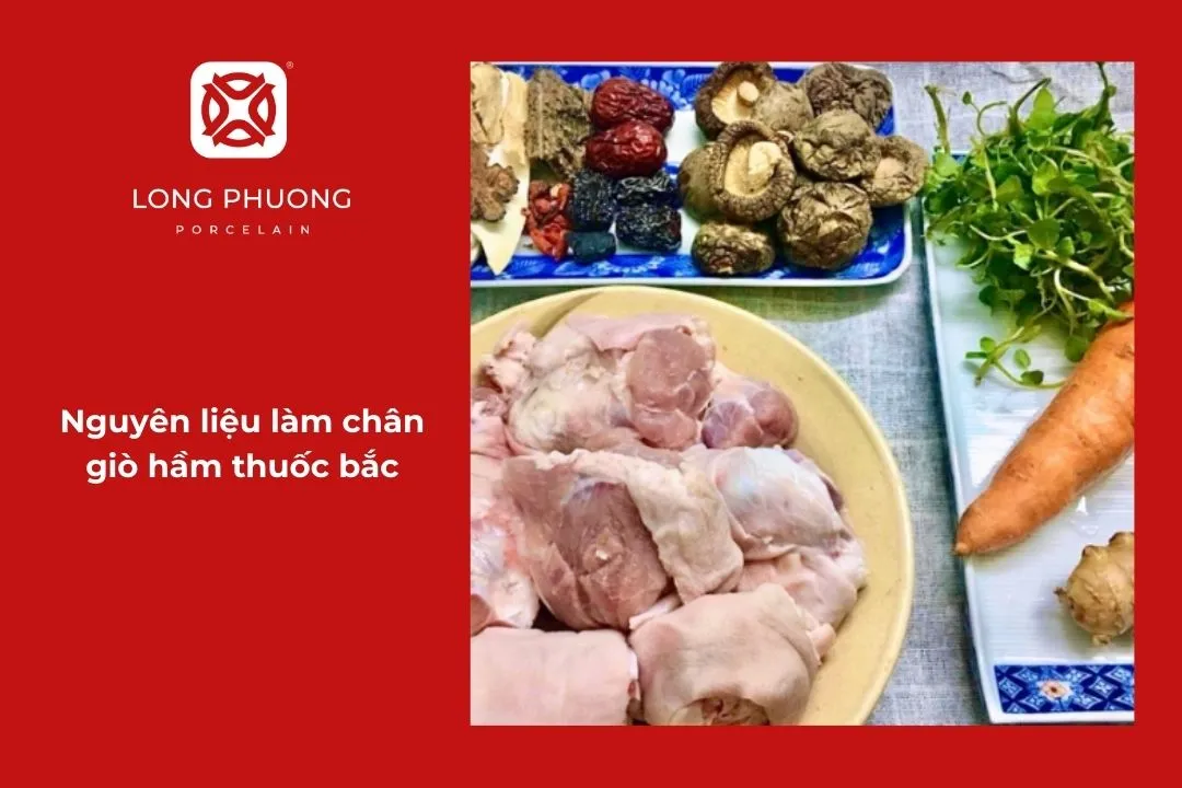 cách nấu giò heo hầm thuốc bắc