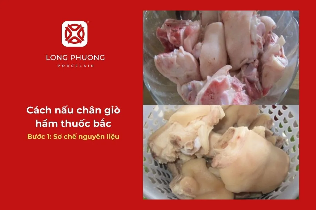 cách nấu chân giò hầm thuốc bắc