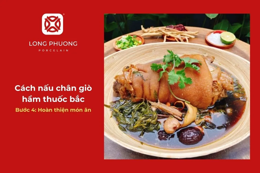 thưởng thức chân giò hầm thuốc bắc