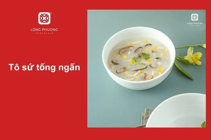 Tô phở ngấn của Sứ Long Phương gây ấn tượng bởi thiết kế hiện đại, sắc trắng tinh khôi, mang đến phong cách phương Tây sang trọng