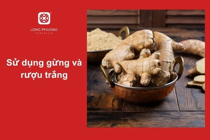 Gừng và rượu trắng giúp loại bỏ mùi hôi, đồng thời làm móng heo thơm hơn khi chế biến