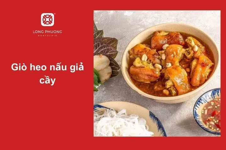 Món ăn giò heo nấu giả cầy
