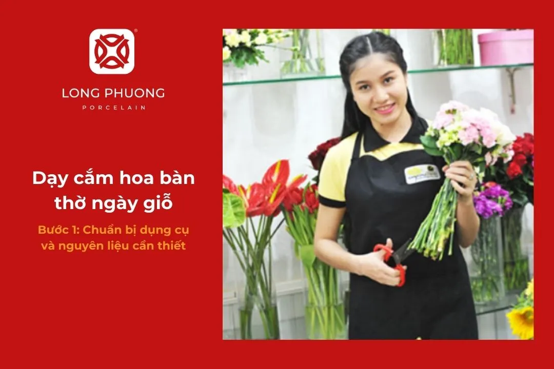hướng dẫn cắm hoa bàn thờ