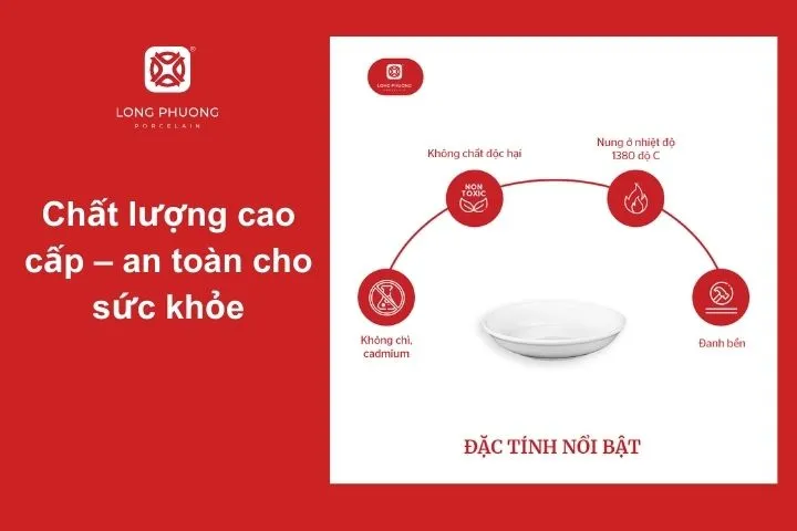 Sản phẩm được nung ở nhiệt độ cao, đảm bảo không chứa chì hay các hóa chất độc hại