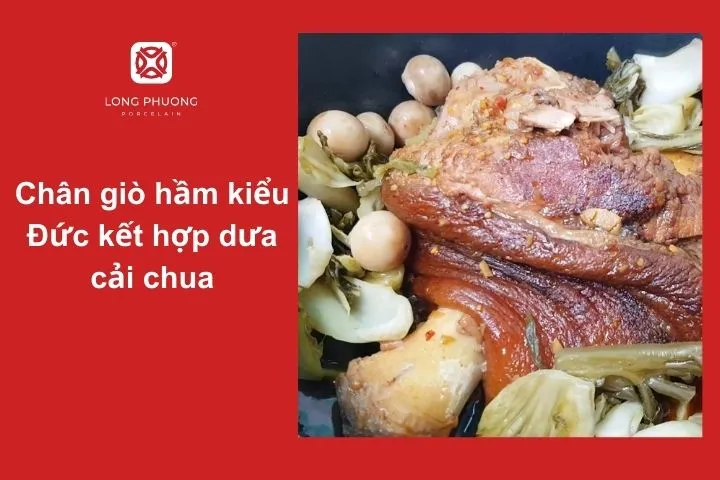 Cách nấu chân giò hầm kiểu Đức với dưa cải chua