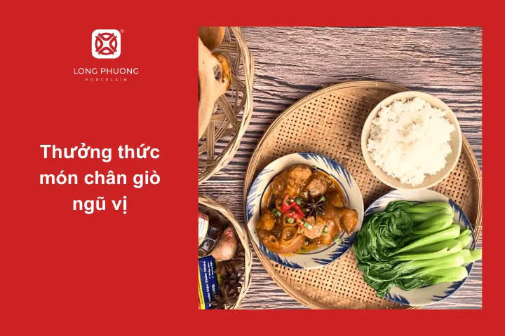 Thưởng thức chân giò hầm ngũ vị với cơm là ngon nhất