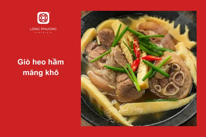 Giò heo hầm măng khô