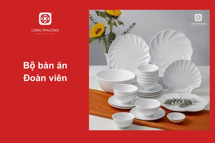 Sự kết hợp hài hòa giữa bát đĩa đa dạng mẫu mã