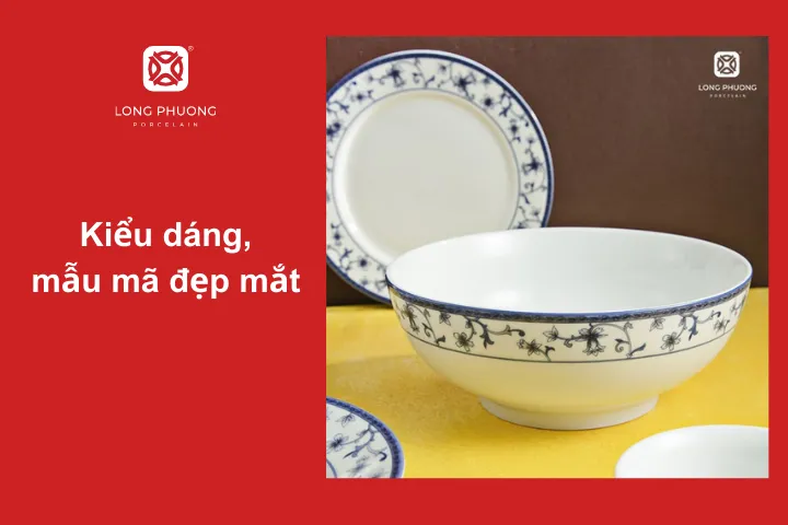 Thiết kế của bát đĩa được chọn nên có sự đồng nhất với phong cách của nhà hàng