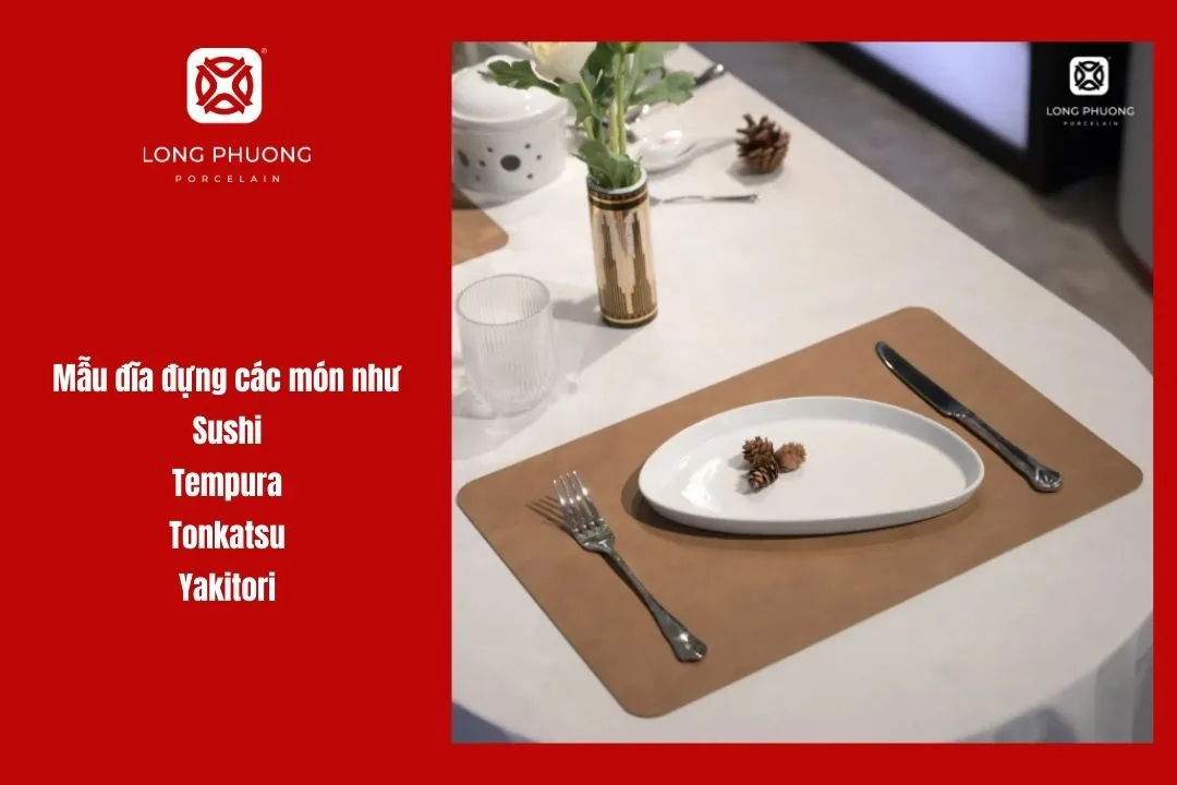 mua đĩa sứ bày sushi chính hãng long phương