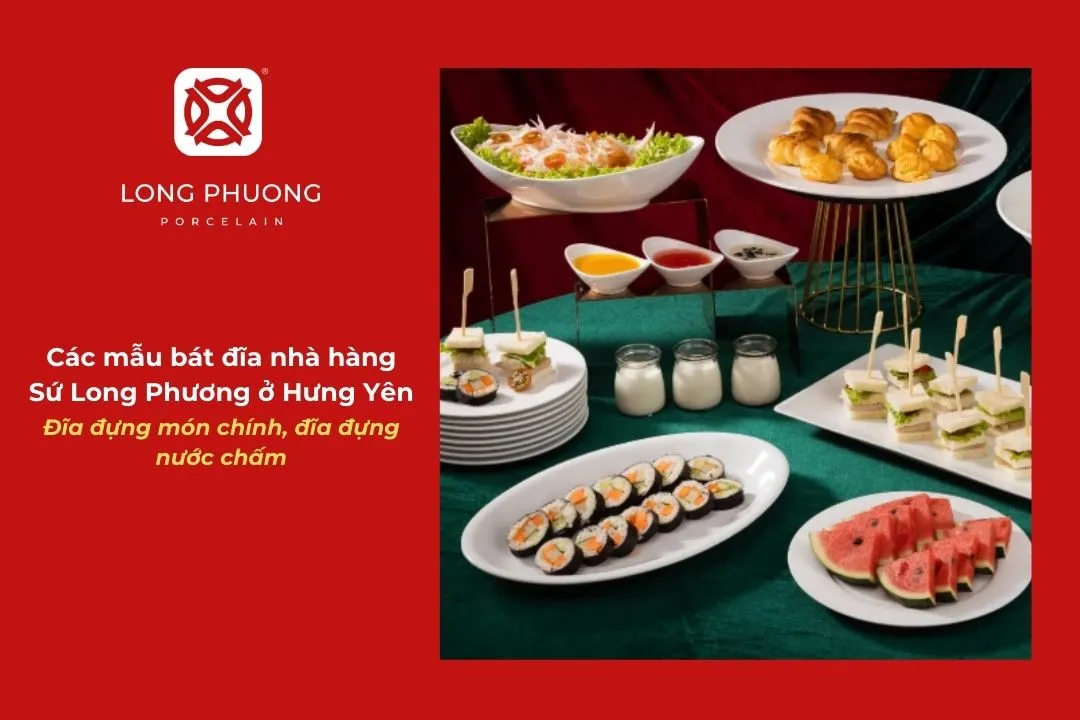 các mẫu đĩa và chén đựng đồ chấm