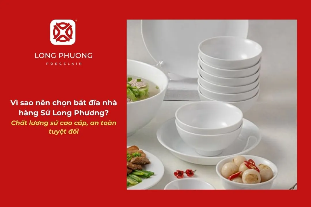 chén dĩa nhà hàng long phương chất lượng cao