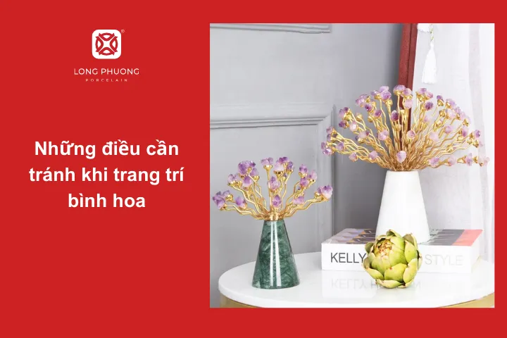 Có những điều nên tránh khi trang trí bình hoa đẹp để phòng khách