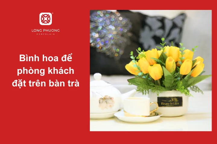 Bình hoa đặt bàn trà
