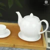 bộ ấm trà sứ trắng long phương