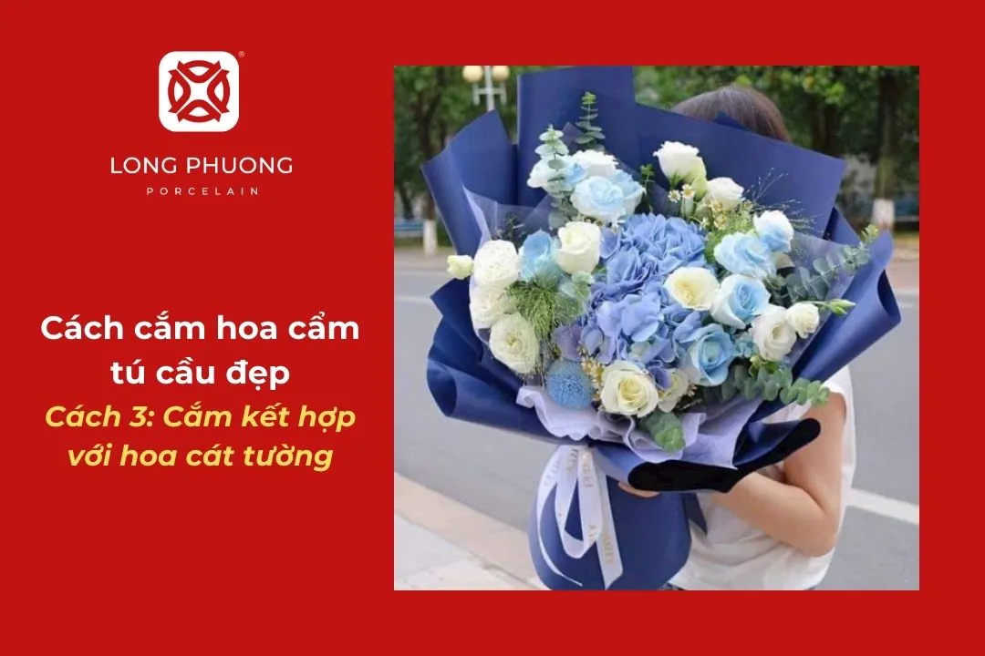 cắm tú cầu với cát tường