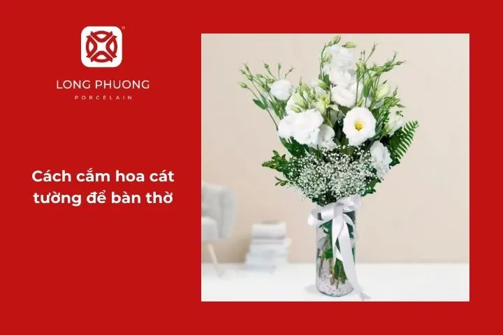 Mẫu cắm hoa cát tường để bàn thờ đẹp, cầu chúc may mắn, bình an