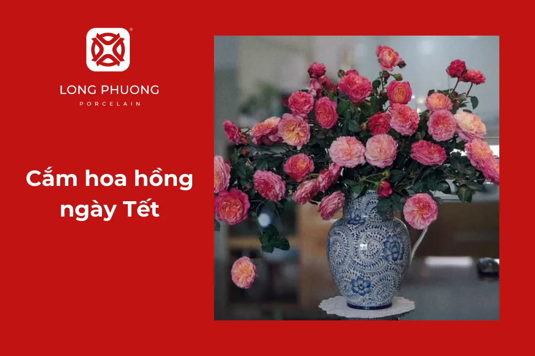 cắm hoa hồng ngày tết