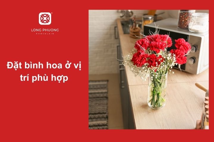 Vị trí đặt bình hoa cẩm chướng giúp tăng tính thẩm mỹ và phong thủy