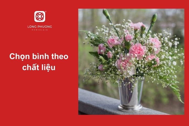 Bình hoa sứ, thủy tinh… – Loại nào phù hợp với hoa cẩm chướng?