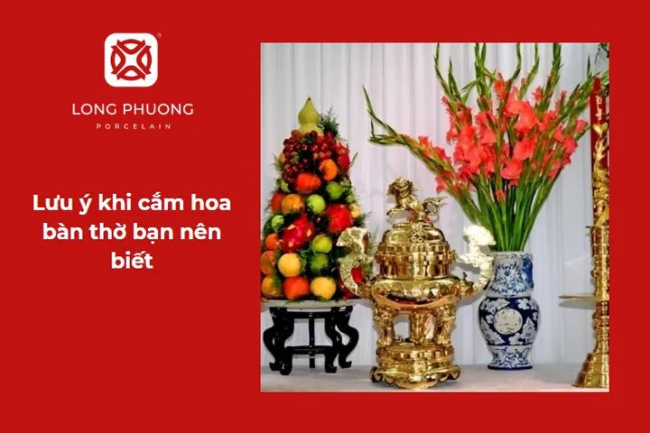Lưu ý khi cắm hoa bàn thờ gia tiên