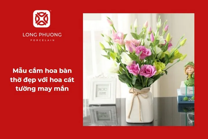 Cắm hoa bàn thờ gia tiên với hoa cát tường may mắn