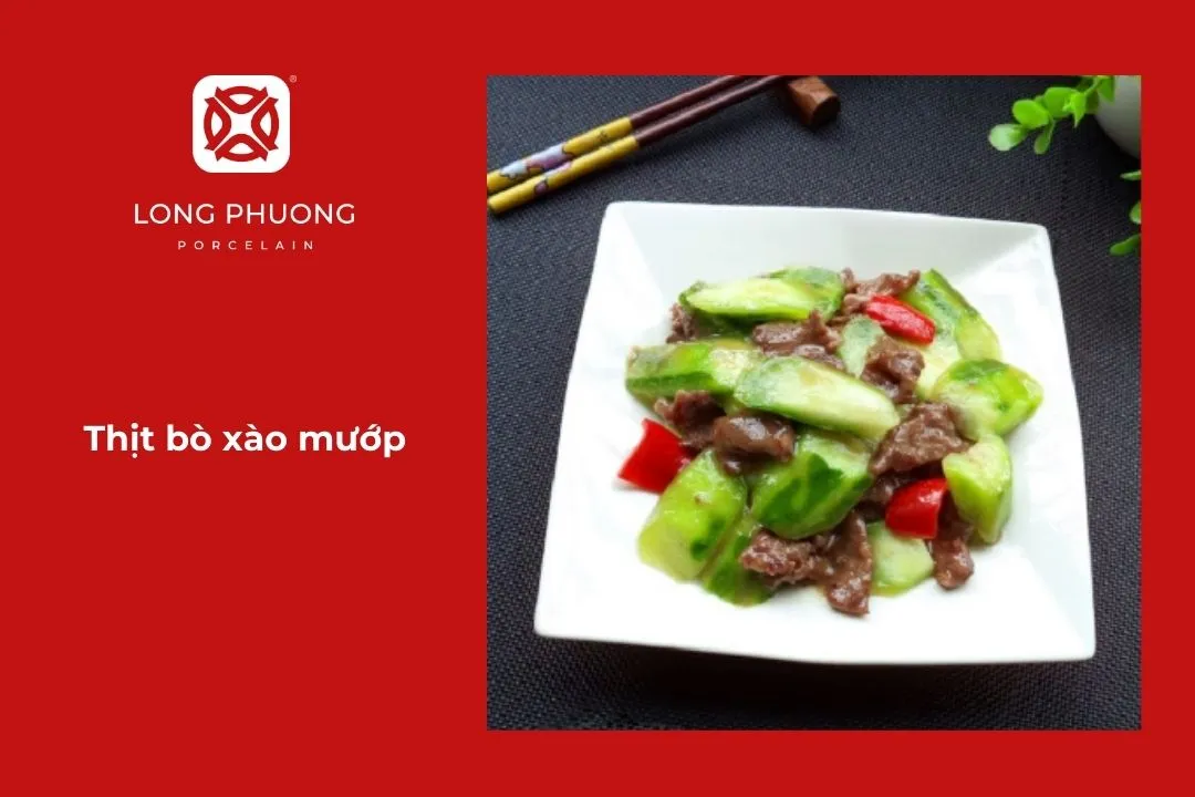 bò xào mướp