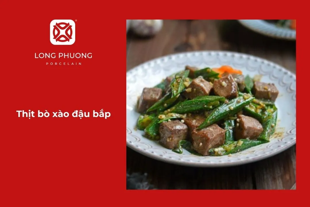 thịt bò xào đậu bắp