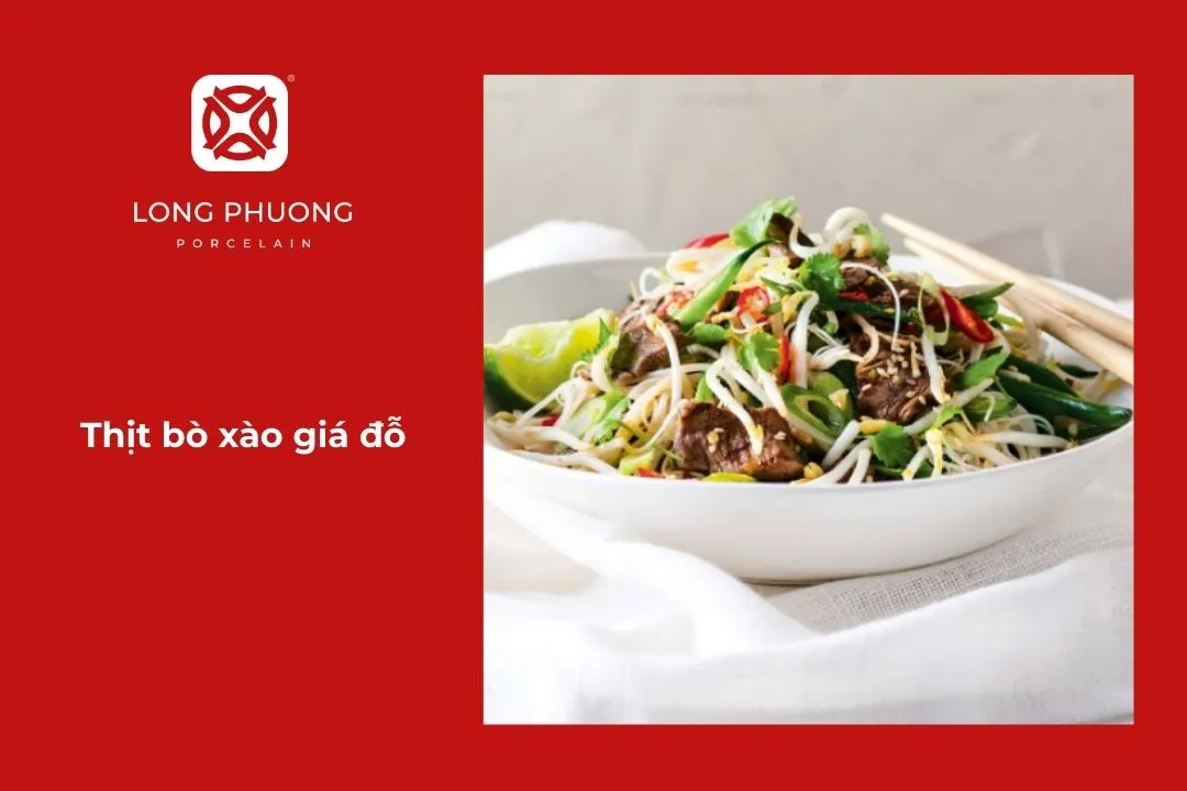 thịt bò xào giá đỗ