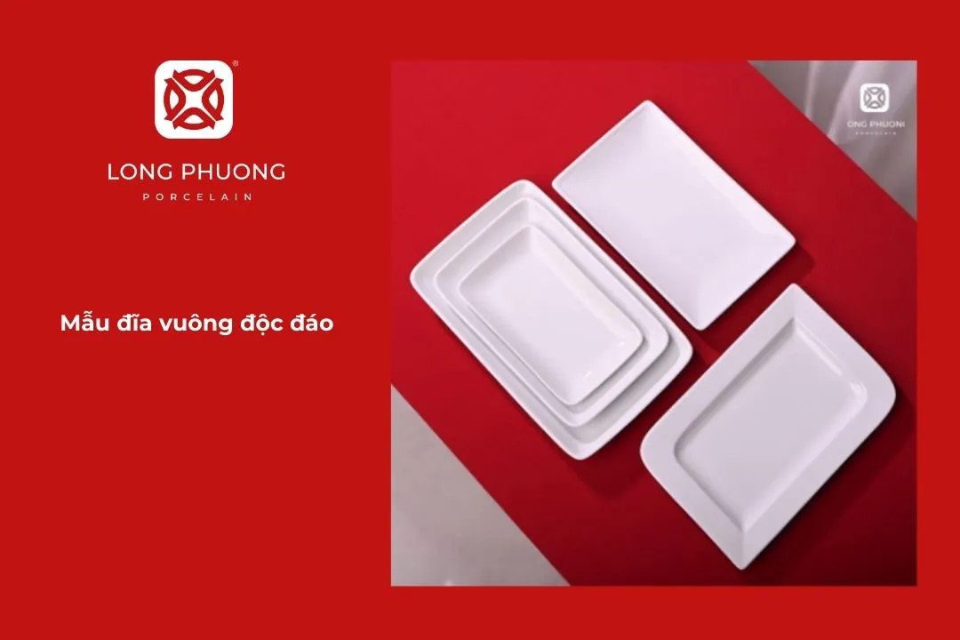 đĩa sứ chữ nhật đẹp
