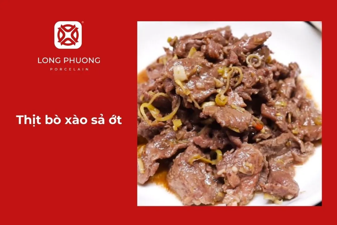 thịt bò xào sả ớt