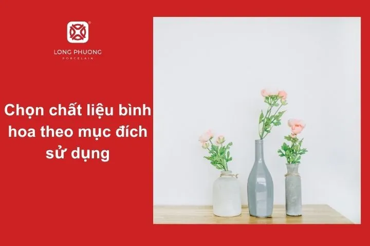 Bình hoa sứ phù hợp với nhiều phong cách trang trí nhờ sự đa dạng về kiểu dáng, màu sắc và độ bền cao