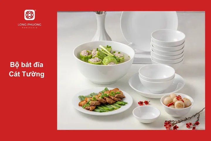 Bộ bát đĩa Cát Tường