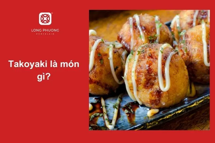 Bánh bạch tuộc Takoyaki nóng hổi, vàng ruộm, phủ sốt đặc trưng và cá bào – biểu tượng ẩm thực đường phố Nhật Bản