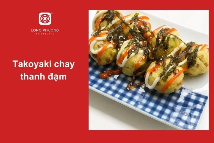 Takoyaki phiên bản chay với nhân rau củ, đậu hũ, giữ được độ ngon mà vẫn nhẹ nhàng