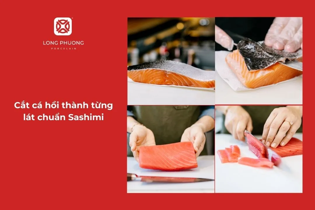 cách cắt lát cá hồi