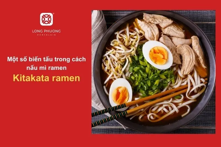 Sợi mì dày, nước dùng trong đặc trưng chỉ có trong món mì Kitakata Ramen