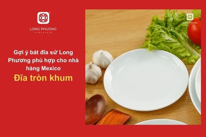 Đĩa tròn khum có độ sâu lý tưởng để giữ nước sốt của các món ăn không chảy ra ngoài mà còn đẹp mắt